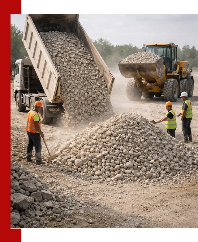 Доставка известнякового щебня фр. 40-70 в Балаково