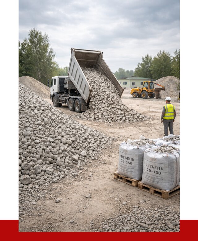 Известняковый щебень фракция 70-150 в Балаково от 1272 р. | ПРОНЕРУДБлк