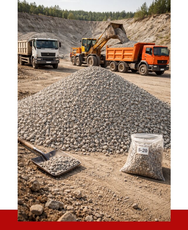 Доломитовый щебень фр. 5-20 в Балаково от 4274 р. | ПРОНЕРУДБлк