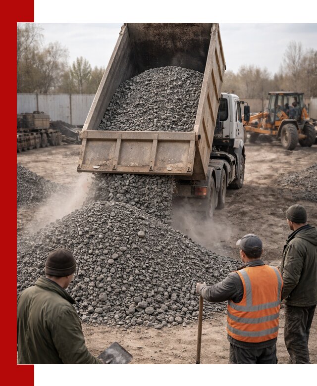 Доставка шлакового щебня в удобные сроки по выгодной цене в Балаково