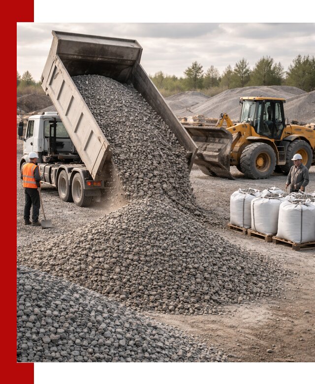 Бетонный щебень фракция 5–20 с доставкой в Балаково