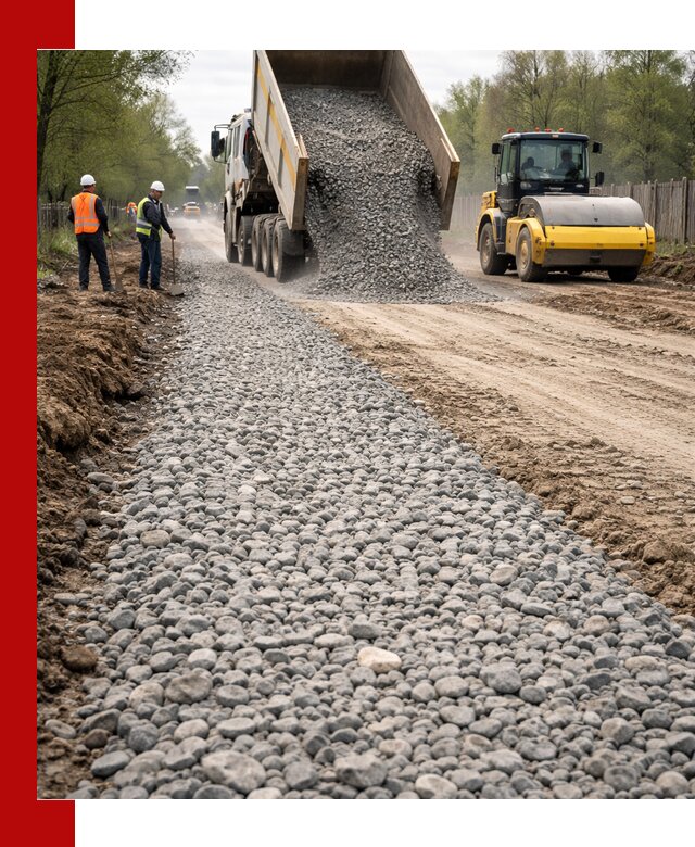 Доставка щебня для отсыпки дорог в Балаково высокого качества