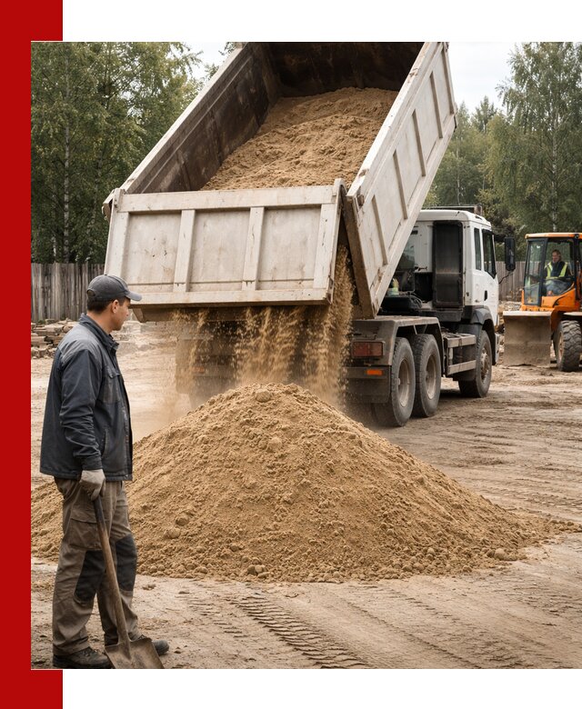 Доставка и продажа песка с разгрузкой в Балаково