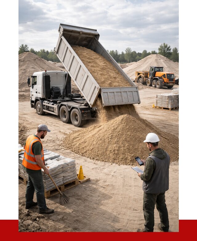 Карьерный песок с доставкой в Балаково от 3664 р. ПРОНЕРУДБлк