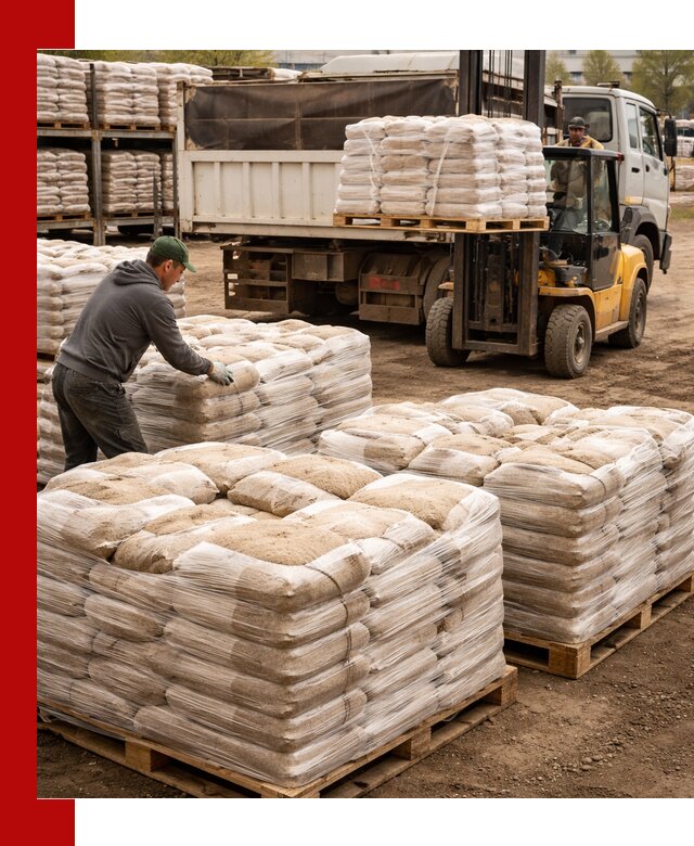 Карьерный песок в мешках с доставкой в Балаково