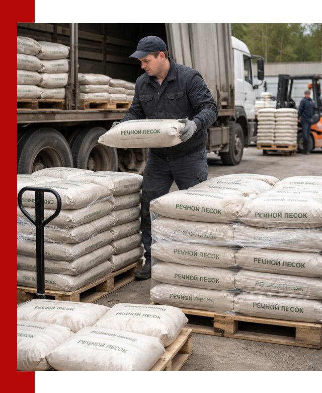Речной песок в мешках с доставкой в Балаково