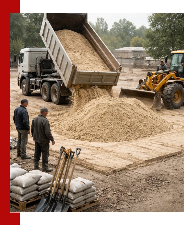 Доставка мытого песка в Балаково с самосвалами по выгодной цене