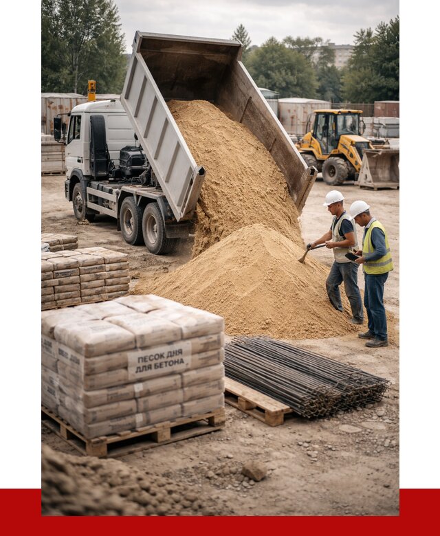 Песок для бетона в Балаково от 2544 р. с доставкой, ПРОНЕРУДБлк