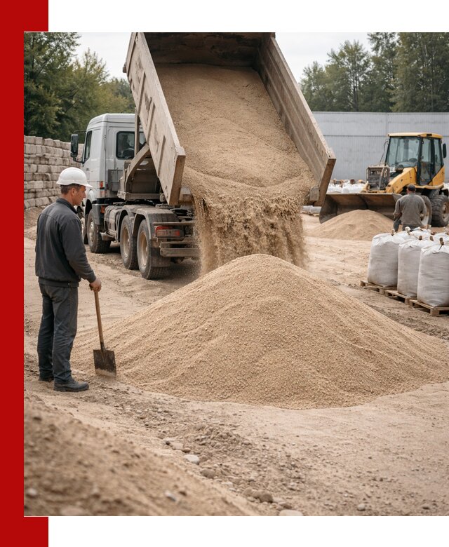 Кварцевый песок фракция 0–3 мм с доставкой в Балаково