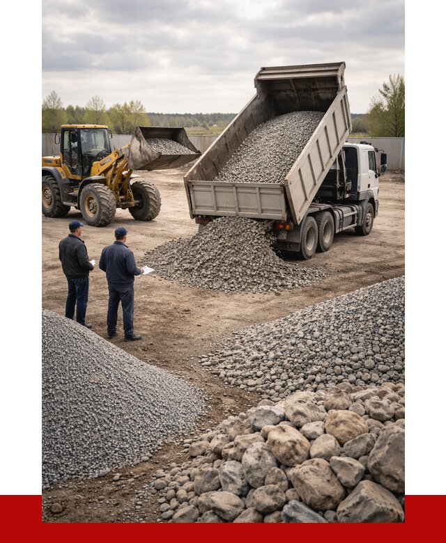 Гравий и камень с доставкой в Балаково от 4274 р. - ПРОНЕРУДБлк