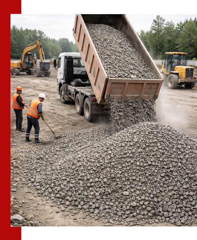 Доставка гравия фракции 40-70 в Балаково оптом и в розницу