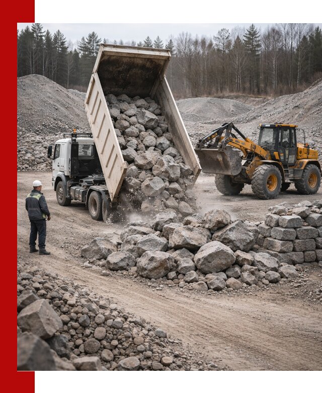 Доставка и продажа бутового гранитного камня в Балаково