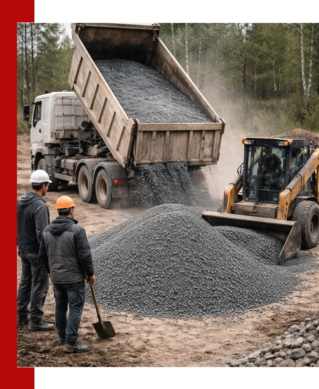 Гранитный отсев 0-5 с доставкой и разгрузкой в Балаково