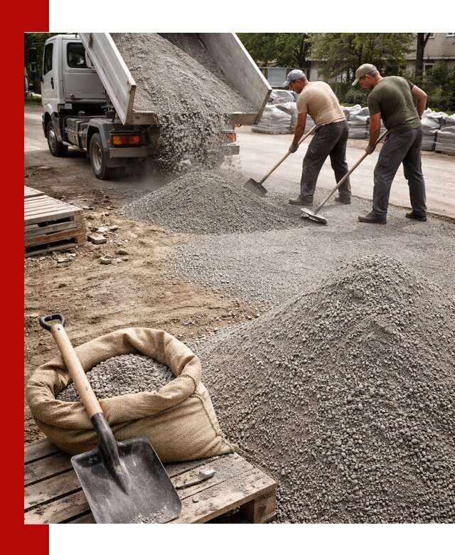 Отсев для тротуарной плитки в Балаково — доставка и укладка