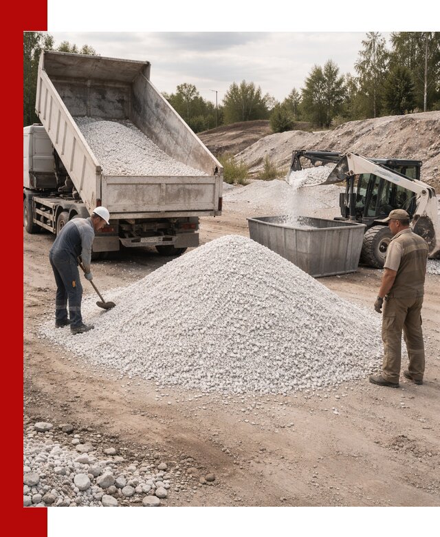 Доставка и продажа белой мраморной крошки в Балаково