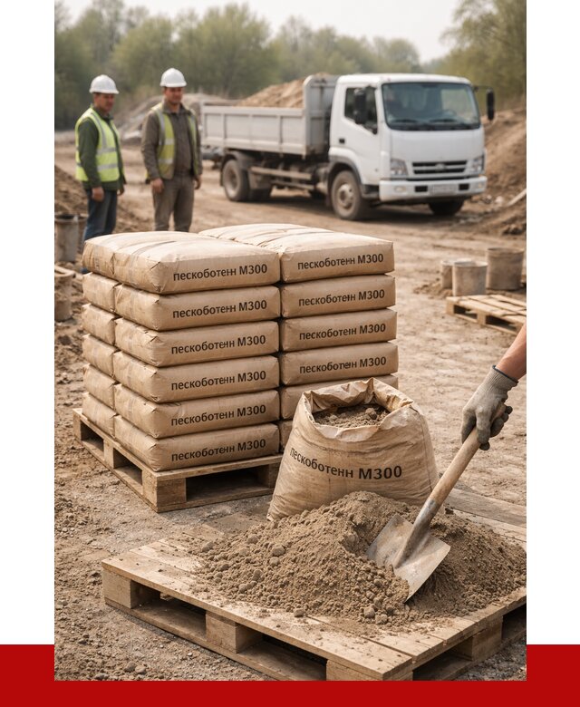 Пескобетон М300 в Балаково с доставкой от 4732 р. за куб | ПРОНЕРУДБлк