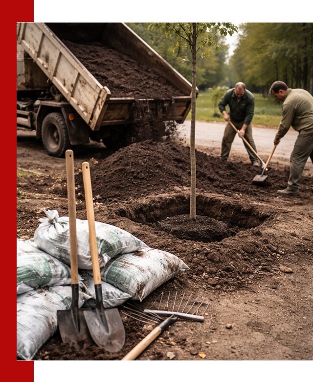 Грунт для посадки деревьев в Балаково — доставка и подготовка почвы