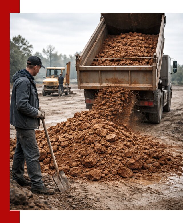 Глина для засыпки в Балаково с доставкой самосвалами