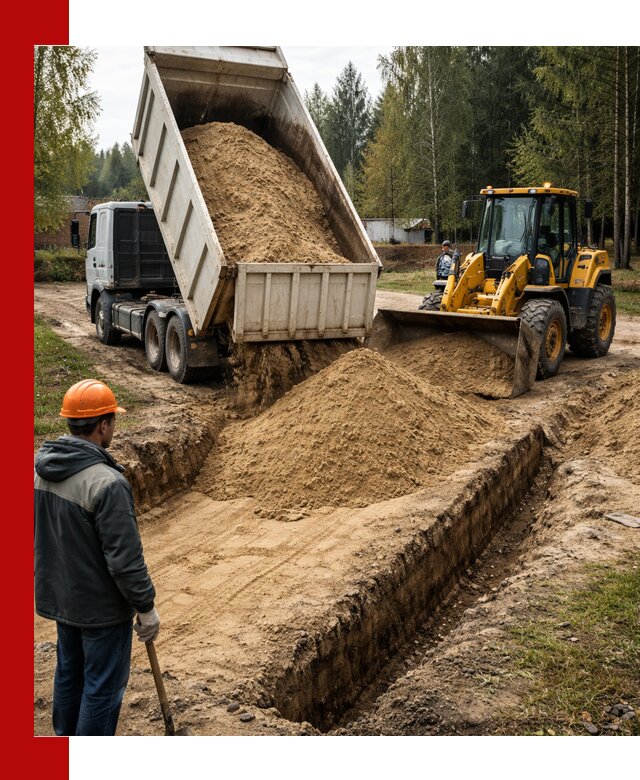 Доставка песчаного грунта в Балаково для строительных работ