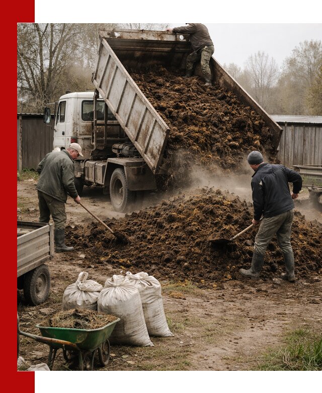 Доставка коровьего навоза самосвалом в Балаково