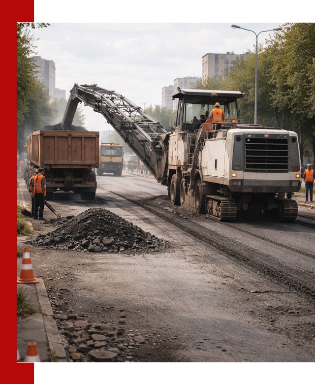Фрезерованный асфальт в Балаково — удаление и вывоз старого покрытия
