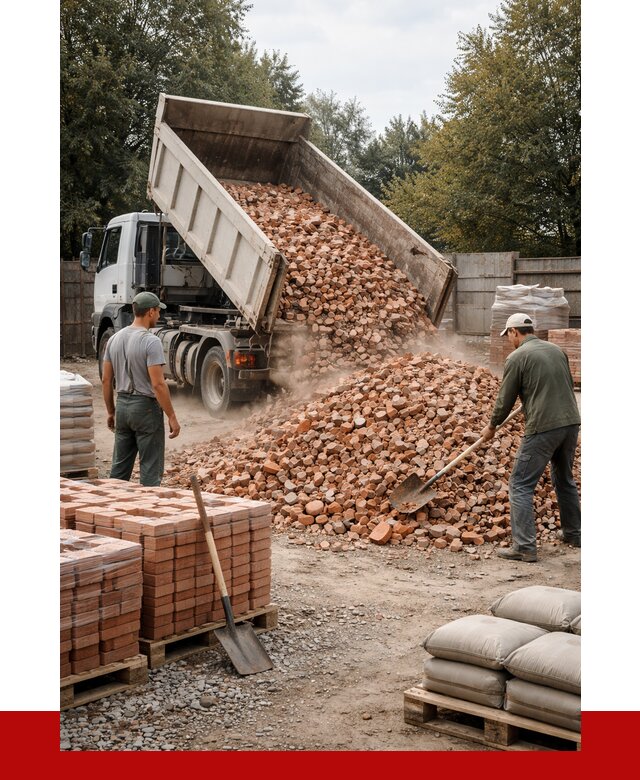 Бой кирпича в Балаково с доставкой от 4274 руб/куб | ПРОНЕРУДБлк