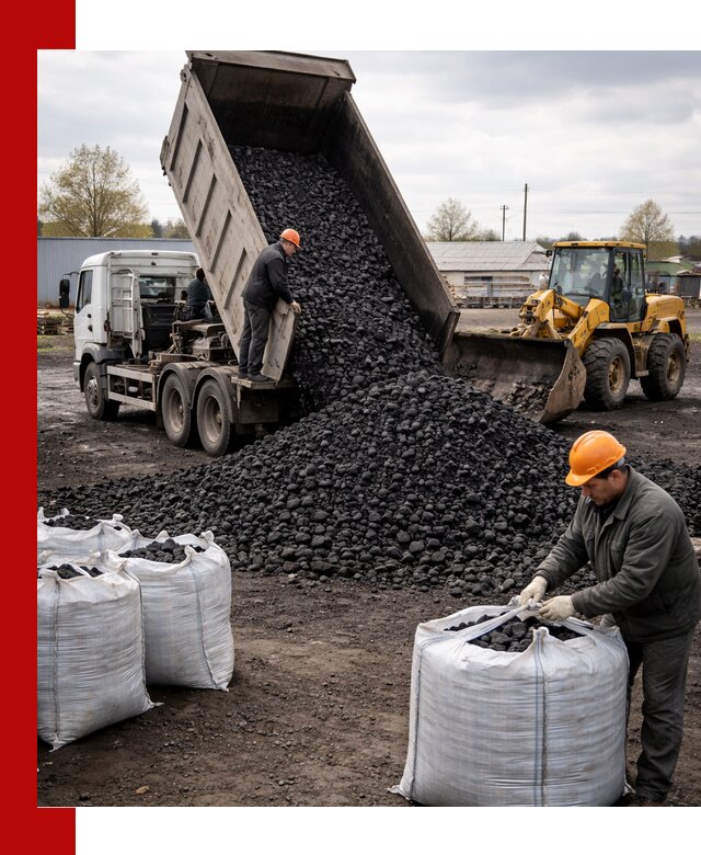 Доставка каменного угля в Балаково оптом и в розницу