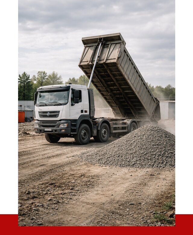 Доставка самосвалом 40 кубов в Балаково от 9159 р. | ПРОНЕРУДБлк