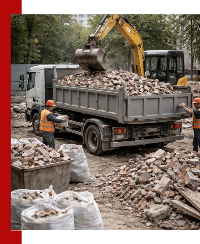 Вывоз строительного мусора в Балаково с самосвалами и контейнерами