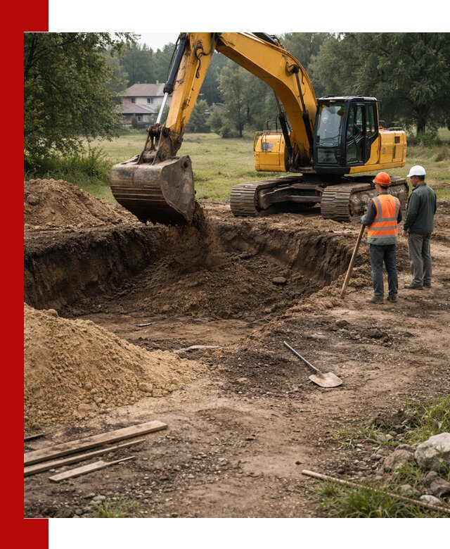 Рытье котлована под фундамент в Балаково (быстро и недорого)
